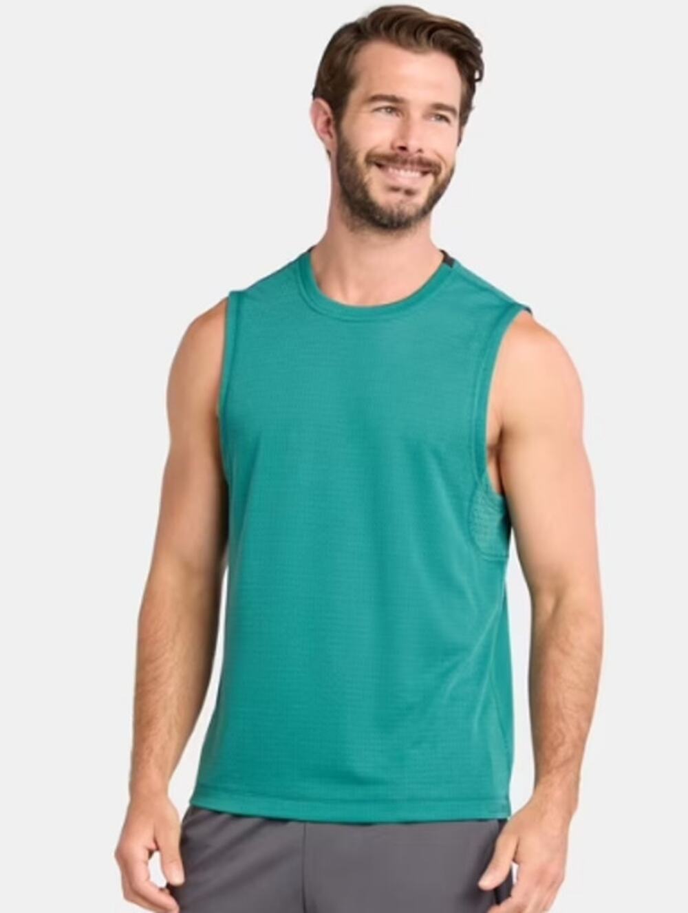 Athletic Works NWT Men's Size 2XL Teal Green Moisture-Wicking Muscle Tank Top